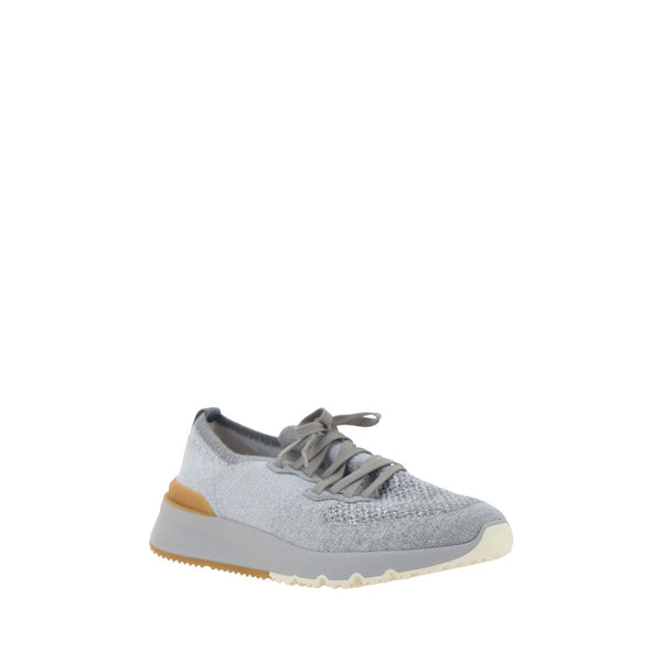 Graue Baumwoll-Sportschuhe