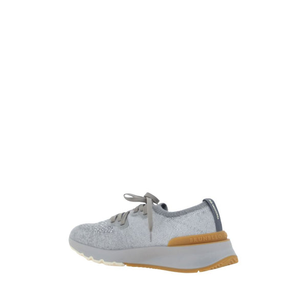 Graue Baumwoll-Sportschuhe