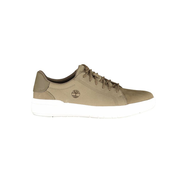 Grünes Leder Herren Sneaker