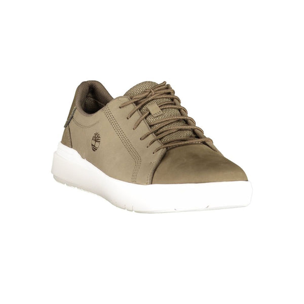 Grünes Leder Herren Sneaker