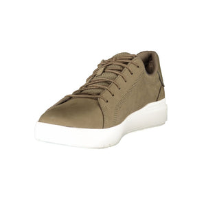 Grünes Leder Herren Sneaker