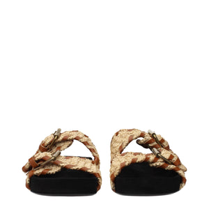 Beige Espadrilles aus Raffia