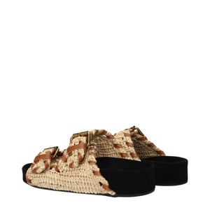 Beige Espadrilles aus Raffia