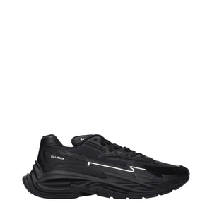 Schwarzes Leder Sportliche Turnschuhe