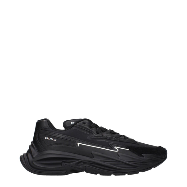 Schwarzes Leder Sportliche Turnschuhe