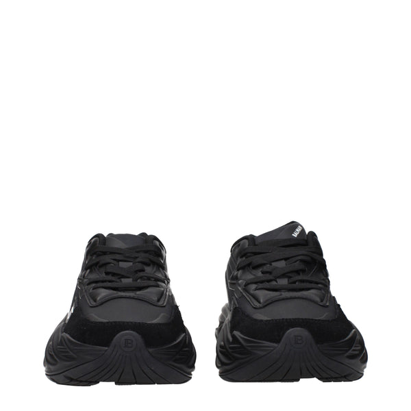 Schwarzes Leder Sportliche Turnschuhe
