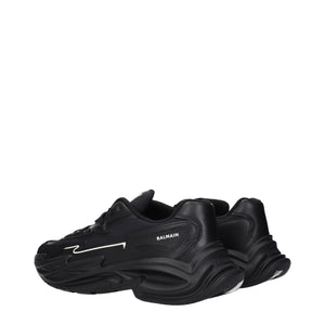Schwarzes Leder Sportliche Turnschuhe