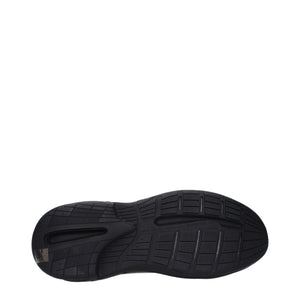 Schwarzes Leder Sportliche Turnschuhe
