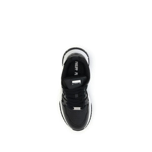 Schwarze Polyester-Sportschuhe