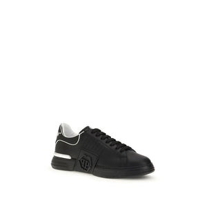 Schwarze Kalbshaut Bos Taurus Sportschuhe