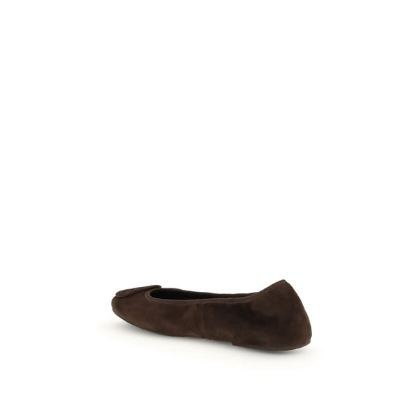 Braune Kalbshaut Bos Taurus Ballerinas