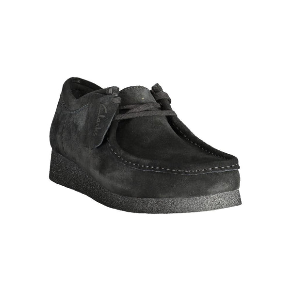 Schwarzes Leder Herren Sneaker