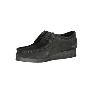 Schwarzes Leder Herren Sneaker