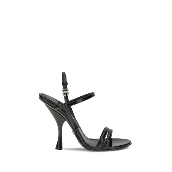 Schwarze Kalbshaut Bos Taurus Stilettosandalen