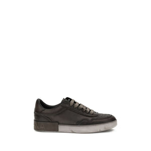Braune Kalbshaut Bos Taurus Sneakers mit niedrigem Schaft