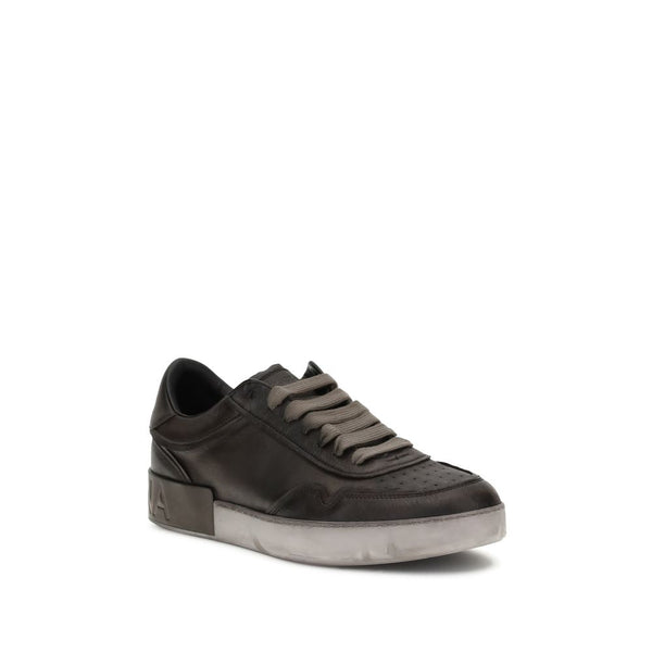 Braune Kalbshaut Bos Taurus Sneakers mit niedrigem Schaft