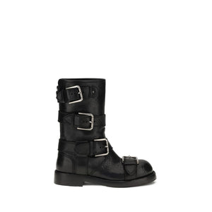Schwarze Kalbshaut Bos Taurus Schnürstiefel