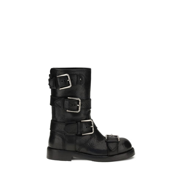 Schwarze Kalbshaut Bos Taurus Schnürstiefel