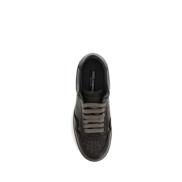Braune Kalbshaut Bos Taurus Sneakers mit niedrigem Schaft