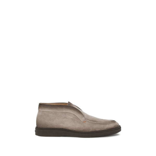 Graue Kalbshaut Bos Taurus Stiefeletten