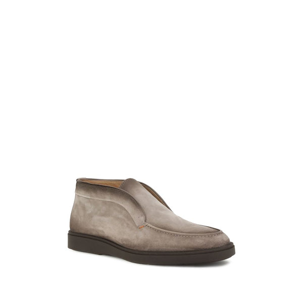 Graue Kalbshaut Bos Taurus Stiefeletten