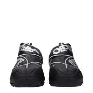 Schwarze Leder-High-Top-Sneaker