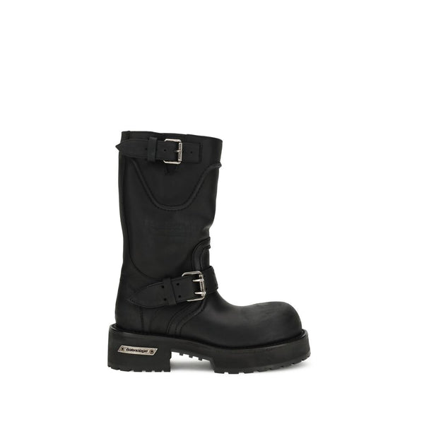 Schwarze Kalbshaut Bos Taurus Schnürstiefel