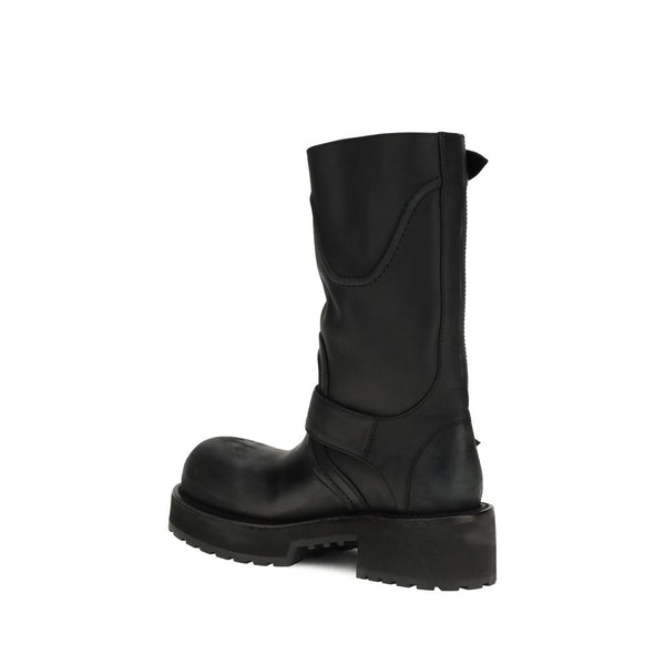 Schwarze Kalbshaut Bos Taurus Schnürstiefel