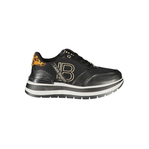 Schwarzer Polyester Damen Sneaker