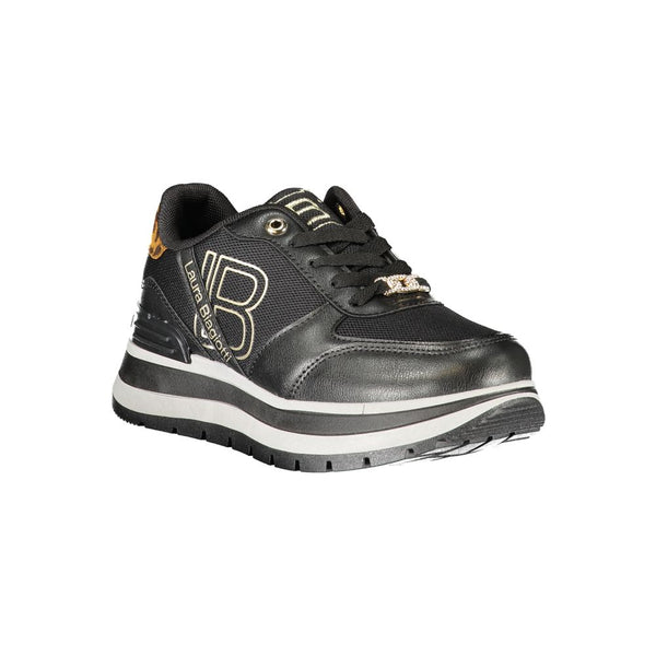 Schwarzer Polyester Damen Sneaker