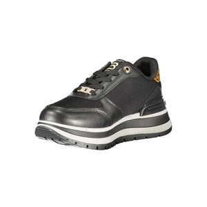 Schwarzer Polyester Damen Sneaker