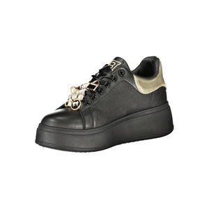 Schwarzer Polyester Damen Sneaker