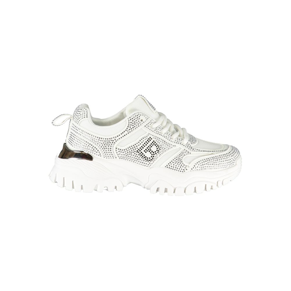 Weiße Polyester-Damen-Sneaker