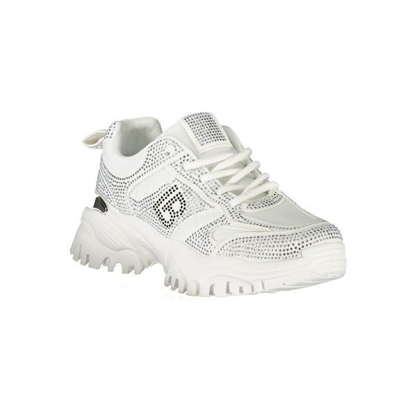 Weiße Polyester-Damen-Sneaker