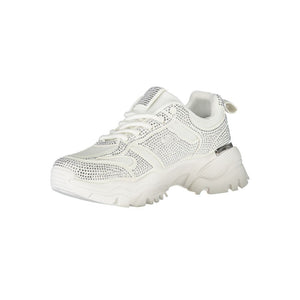 Weiße Polyester-Damen-Sneaker