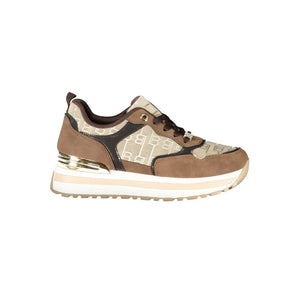 Brauner Polyester Damen Sneaker
