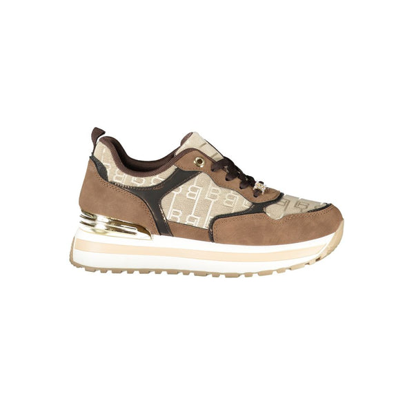 Brauner Polyester Damen Sneaker