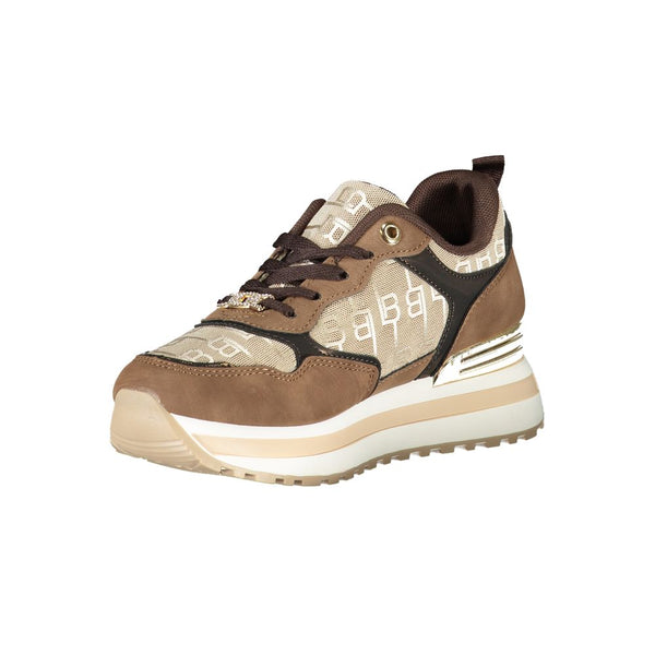 Brauner Polyester Damen Sneaker