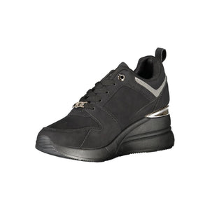 Schwarzer Polyester Damen Sneaker