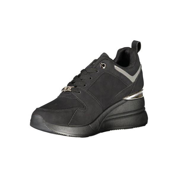 Schwarzer Polyester Damen Sneaker