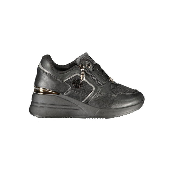 Schwarzer Polyester Damen Sneaker