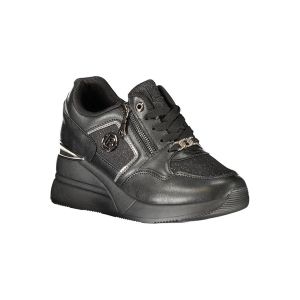 Schwarzer Polyester Damen Sneaker