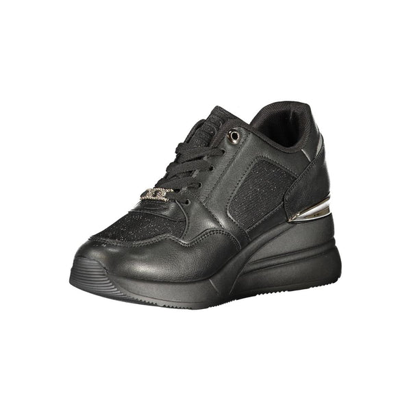 Schwarzer Polyester Damen Sneaker