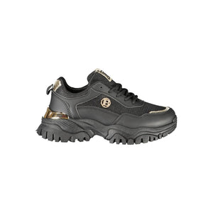 Schwarzer Polyester Damen Sneaker