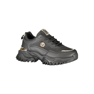 Schwarzer Polyester Damen Sneaker