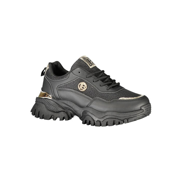Schwarzer Polyester Damen Sneaker