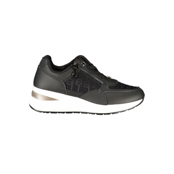 Schwarzer Polyester Damen Sneaker