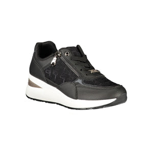 Schwarzer Polyester Damen Sneaker