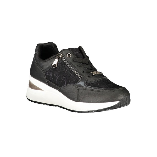Schwarzer Polyester Damen Sneaker