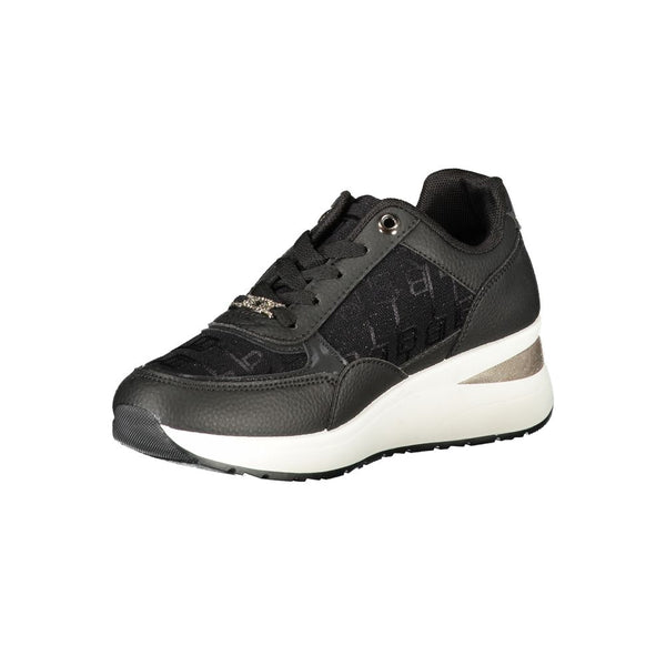 Schwarzer Polyester Damen Sneaker